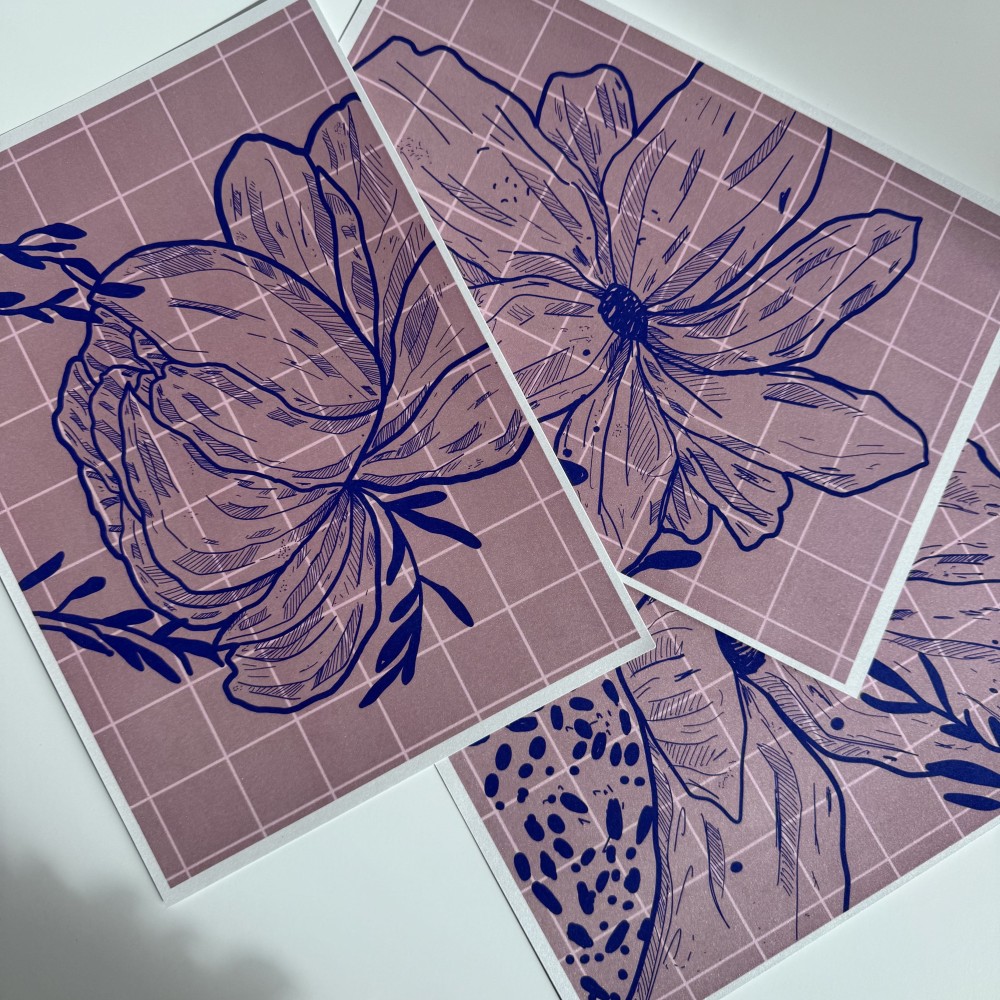 Pack 3 affiches A4 fleurs Pack 3 affiches A4 fleurs